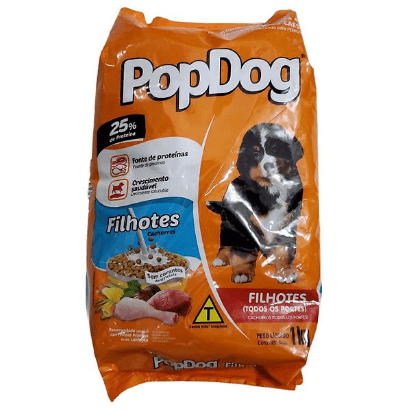 Ração Pop Dog - Cães Filhotes - 1kg