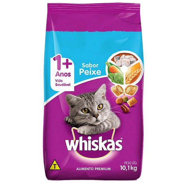 Ração Whiskas - Para Gatos Adutos - Sabor Peixes - 1kg
