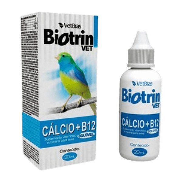Biotrin Vet Cálcio + B12 Solúvel 20ml