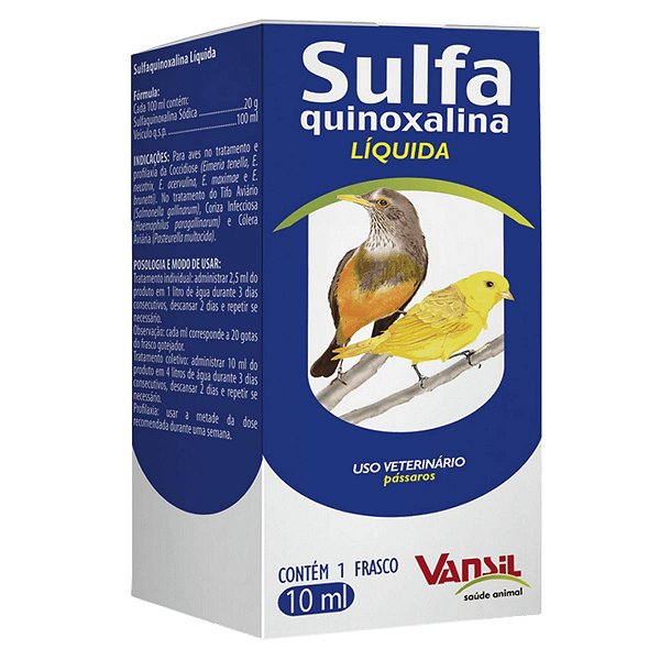 Sulfaquinoxalina Líquida - 10ml - Vansil