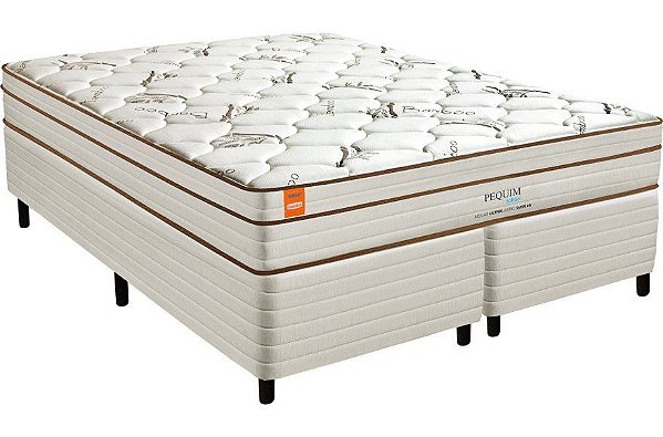 Cama Box + Colchão Inducol Pequim Molas Ultralastic Solteiro 96x203