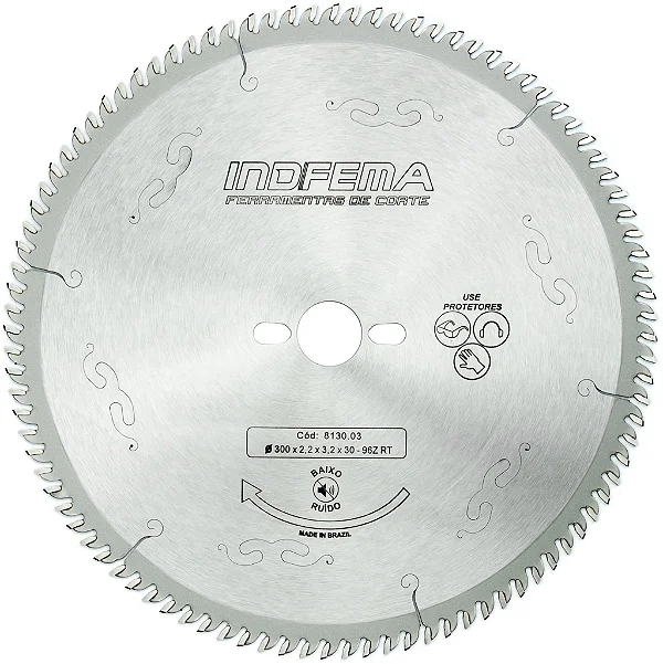 Disco Serra 300mm 96d Trapeziodal MDF Cru e Compensados 813003 Indfema