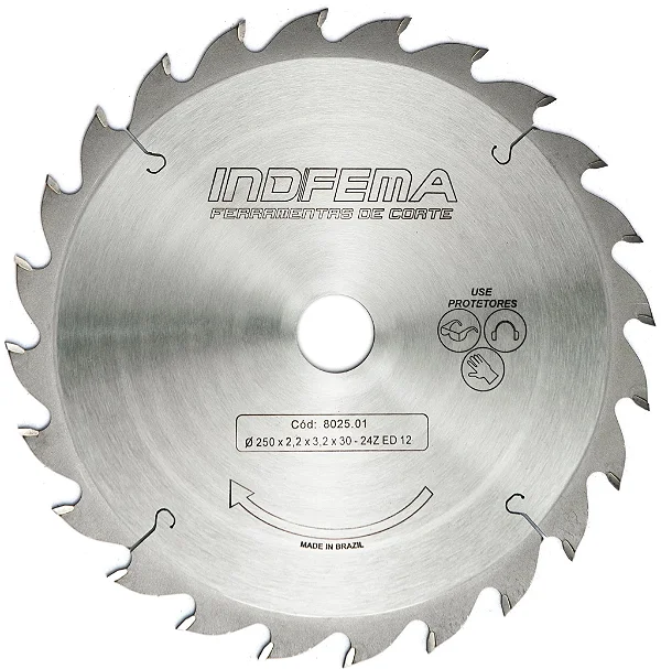 Disco Serra Circular HM 250 Mm 24 Dentes 802501 Indfema