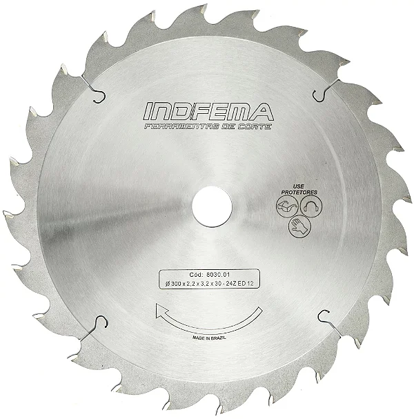 Disco Serra Circular HM 300mm 24 Dentes 803001 Indfema