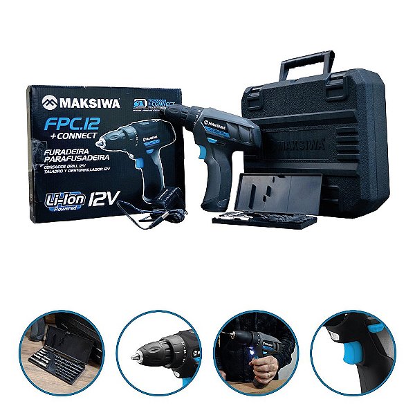 Furadeira/Parafusadeira Recarregável 12v FPC12 Maksiwa