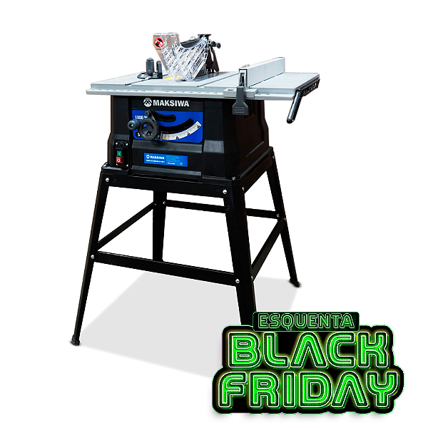 Serra Circular De Bancada SC600I 1800w Black Edition Maksiwa