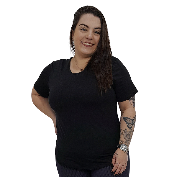 Blusa longline plus size