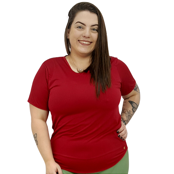 Blusa longline plus size