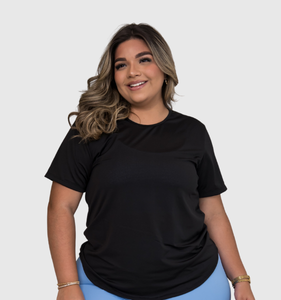 Blusa longline plus size