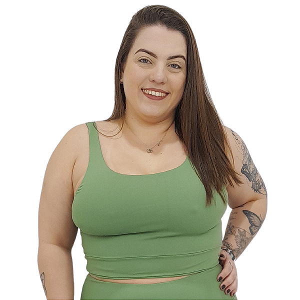 Cropped tela cos plus size