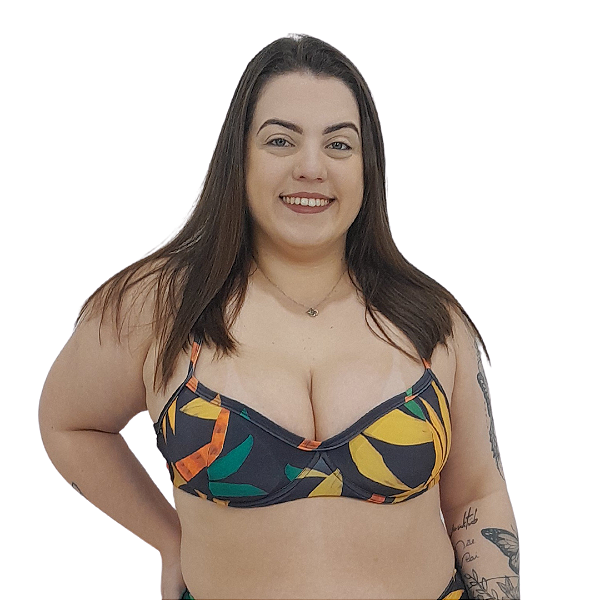 Top meia taca com bojo plus size