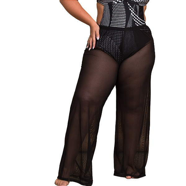 Calca pantalona praia plus size