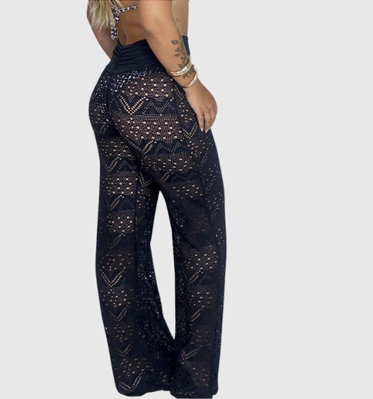 Calca pantalona com cos feminina