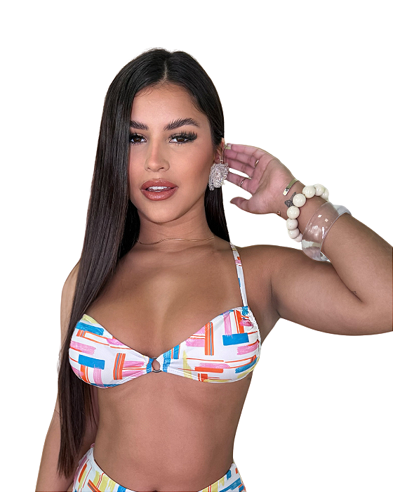 Cortininha de biquini moderna feminina Carolgava Moda Praia