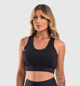 Top com tule costas feminino