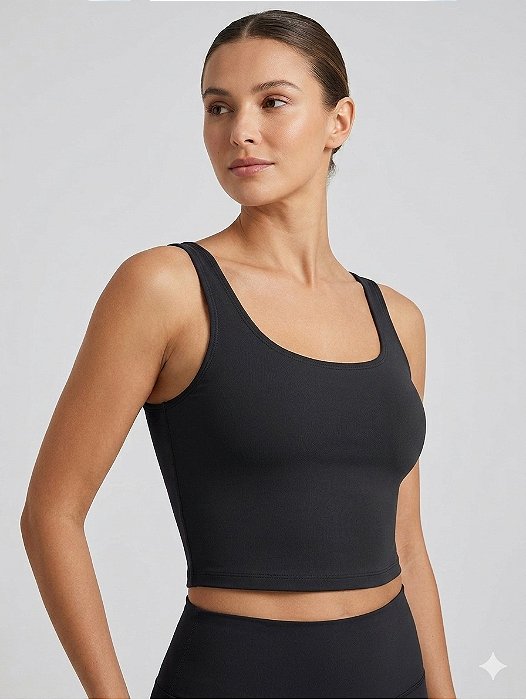 Top camiseta curta feminino