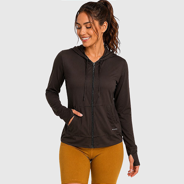 Jaqueta com capuz feminino
