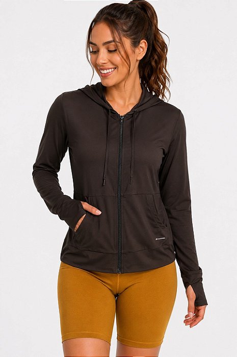 Jaqueta com capuz feminino