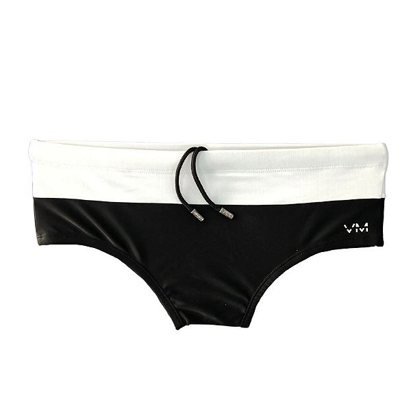 Sunga VM Clássica Bicolor White & Black