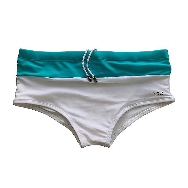 Sunga VM Clássica Bicolor Tiffany e Branco