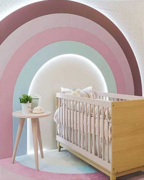 Tapete Quarto Infantil Orgânico Formato Arco Íris