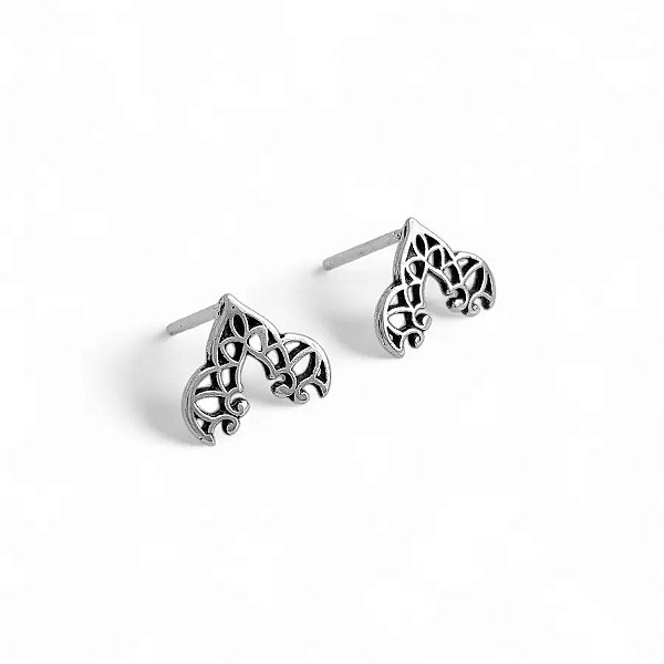 BRINCO ARABESCO TRIBAL ARCO FLORIDO  - PRATA 925