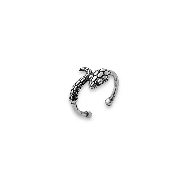 PIERCING COBRA SERPENTE NATUREZA CARTILAGEM DE PRESSÃO REGULÁVEL - PRATA 925