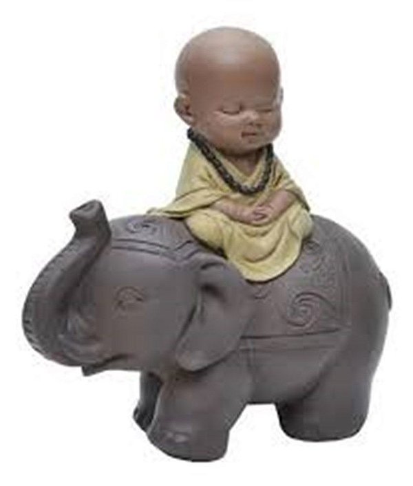 Buda no elefante | 13 cm | Resina
