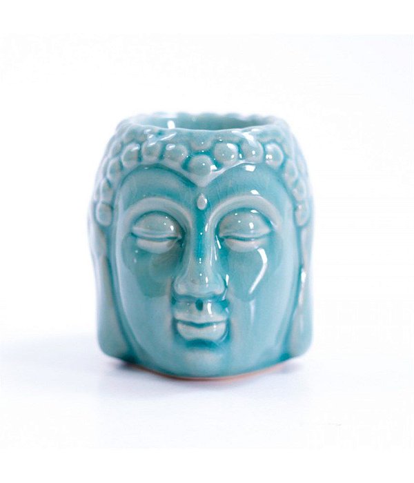 Réchaud Aromatizador cabeça buda Azul | Porcelana