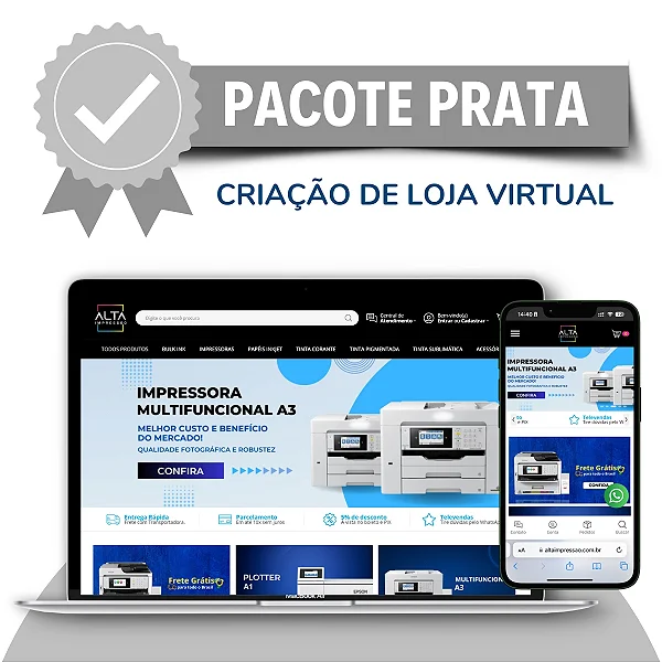 Criação de Loja Virtual - Pacote PRATA