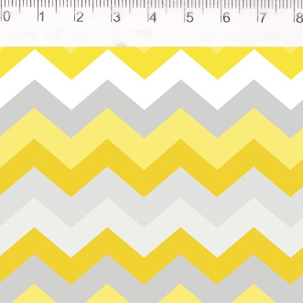 Tecido Chevron Amarelo e Cinza 69040C06