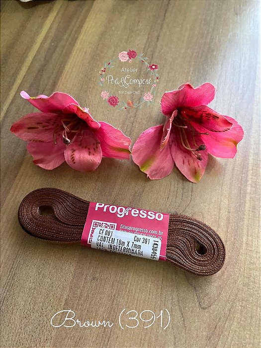 Fita de Cetim 7 mm Brown (391)