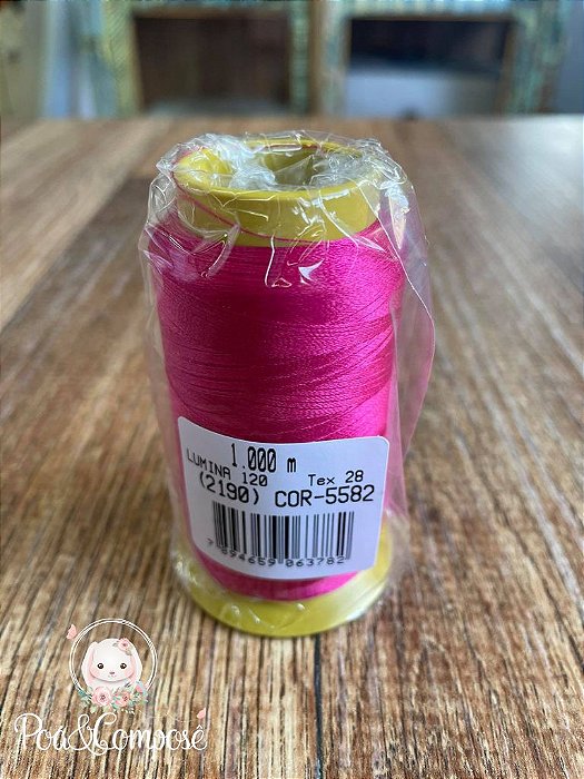Linha de Bordar Lumina Rosa Pink cor 5582