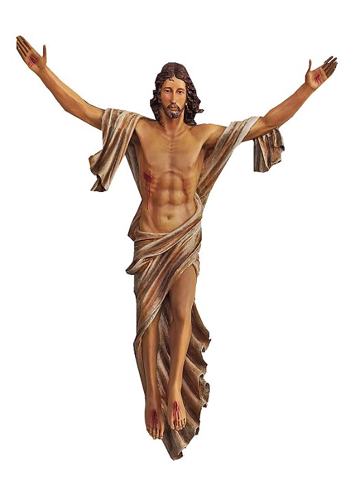 Jesus Ressuscitado de Parede Resina 100 cm