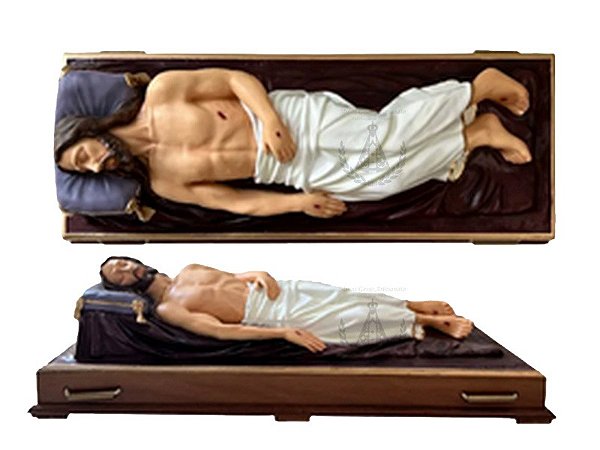 Jesus Morto na Esquife Resina 140 cm