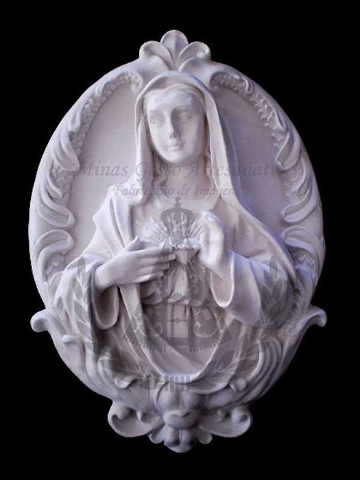 Sagrado Coração de Maria Medalhão 37x25 cm