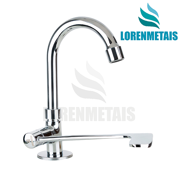 Torneira Clinica Alavanca Especial Bica Movel em ABS de Mesa 1/4 Volta Comp - 13152