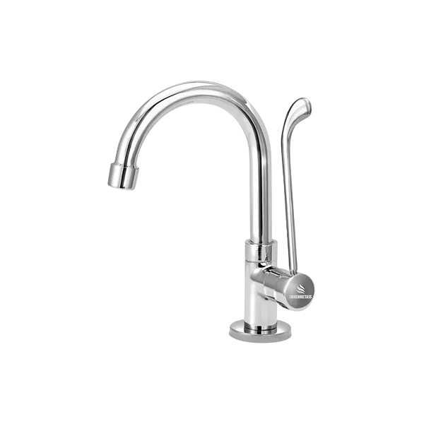 Torneira Clinica Alavanca Metal Reforçada Bica Movel de Mesa ABS 1/4 Volta - 12003