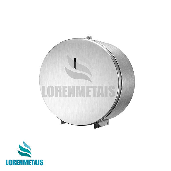 Porta Papel Higiênico com Trava 400m Inox escovado com Porta Cadeado - 13235