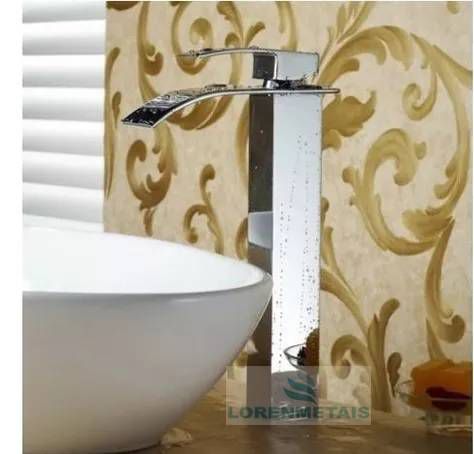 Torneira Misturador Monocomando Cascata Slim Alta Metal - 7044