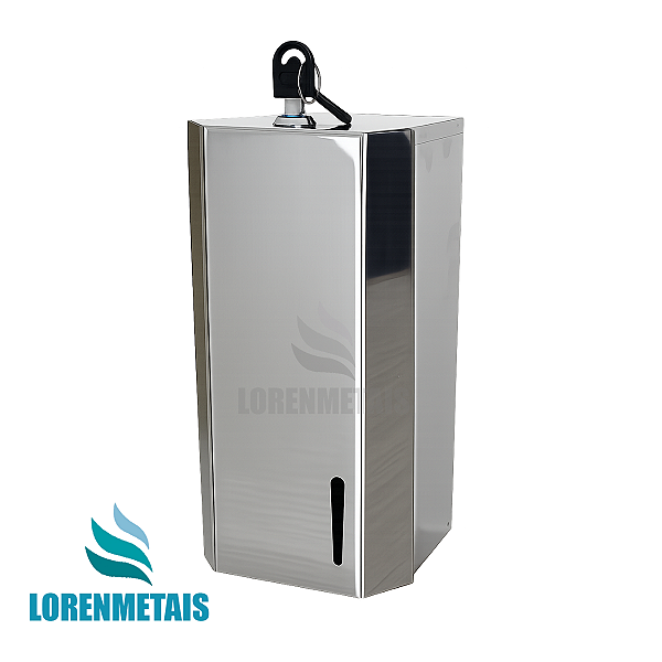 Dispenser Papel Higienico Cai Cai Inox Loren Metais Com Trava - 12183