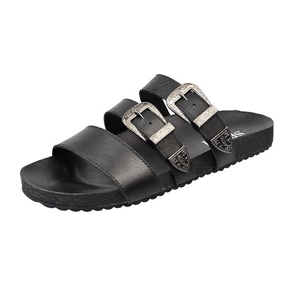 Chinelo Birken Spossi Must Have Preto Fivelas