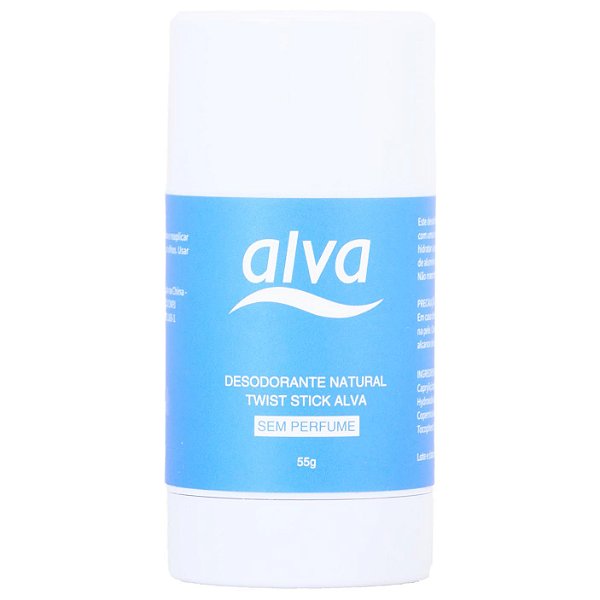 Desodorante twist stick Alva sem perfume 55g