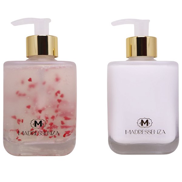 Kit hidratante corporal e sabonete líquido Madressenza romã rubi 250 ml
