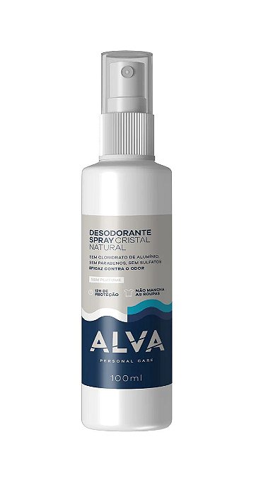 Desodorante spray cristal Alva sem perfume 100ml