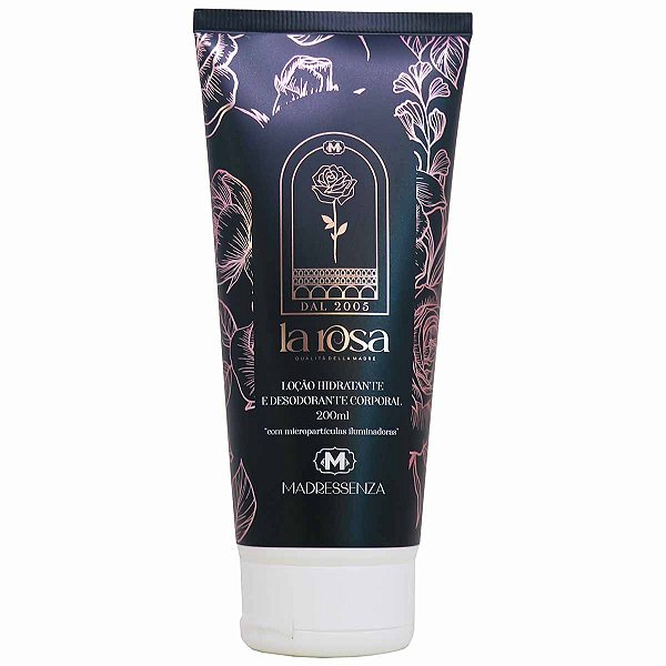 Loção hidratante e desodorante corporal Madressena la rosa 200 ml