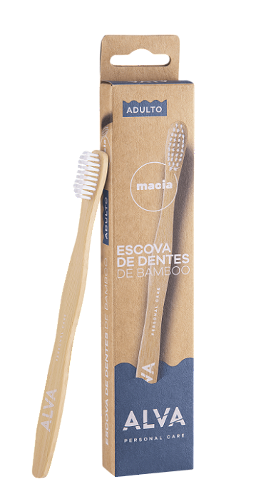 Escova de dentes de bamboo Alva macia