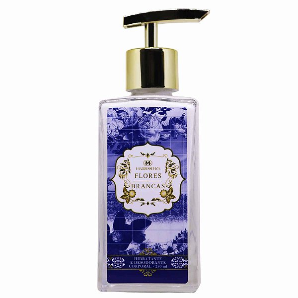 Hidratante e desodorante corporal Madressenza Flores Brancas 250 ml