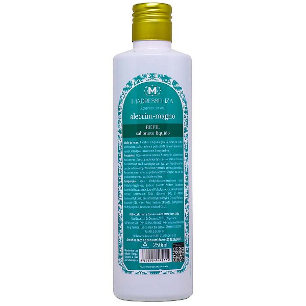 Refil sabonete líquido Madressenza alecrim magno 250 ml