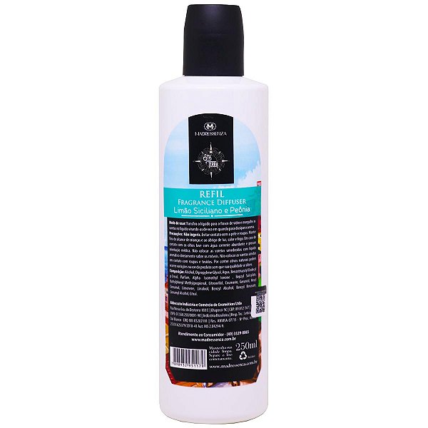 Refil difusor de aromas Madressenza limão siciliano e peônia 250 ml